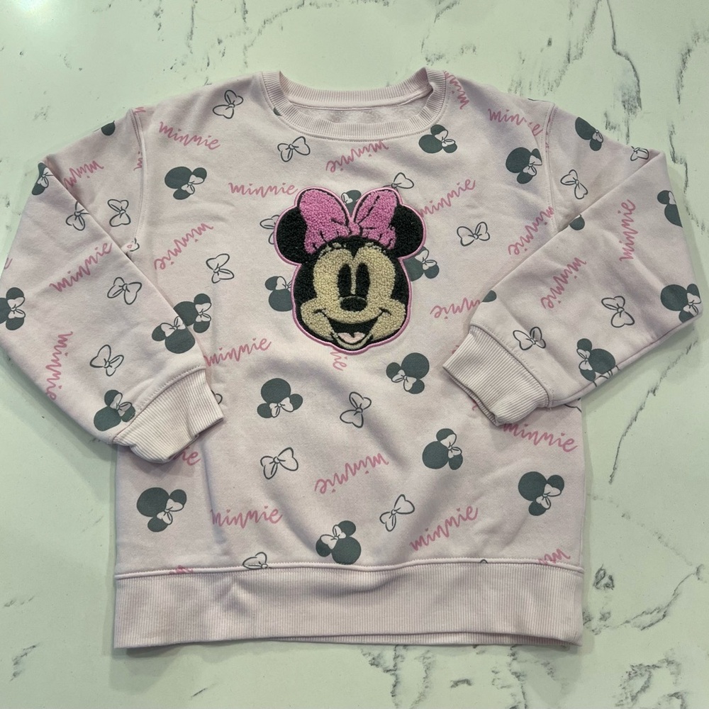 Disney Minnie Mouse Light Pink Kids Sweatshirt